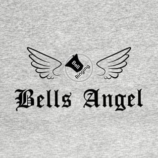 Bell Ringing - BELLS ANGEL - black text T-Shirt